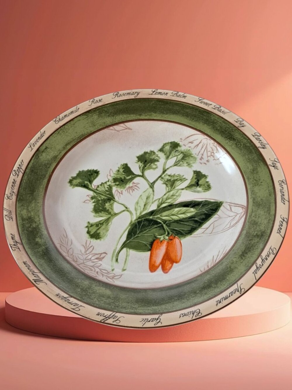 American Atelier BOUQUET GARNI 5011 "Parsley Pepper" Salad Plate 8"